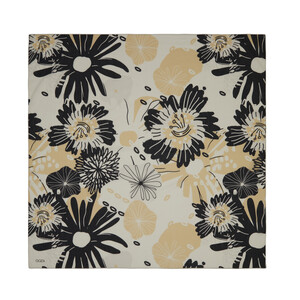 Black Beige Nihavent Cotton Scarf - Thumbnail