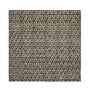 Black Cream Ethnic Pattern Cotton Scarf - Thumbnail