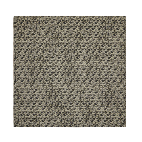 Black Cream Ethnic Pattern Cotton Scarf