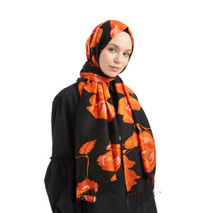 Black Harmony Modal Silk Hijab - Thumbnail