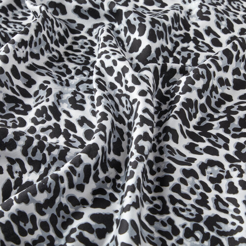 Black Leopard Modal Silk Hijab