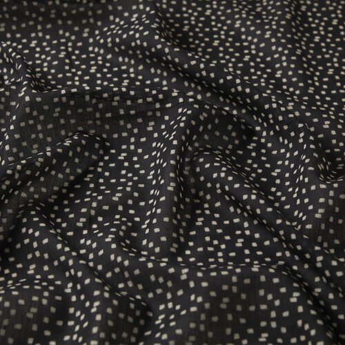 Black Sand Beige Composite Pattern Cotton Scarf