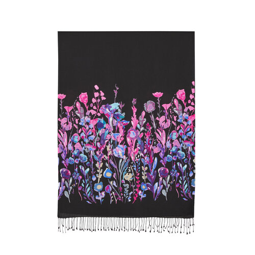 Black Spring Canvas Modal Silk Hijab