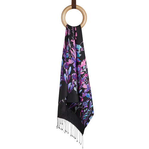 Black Spring Canvas Modal Silk Hijab