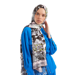 Black Sunset Modal Silk Hijab - Thumbnail