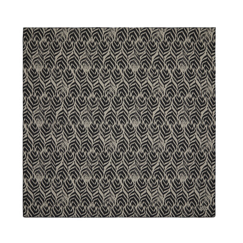 Black Tropic Leaf Cotton scarf