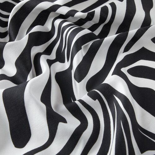 Black White Zebra Modal Silk Scarf