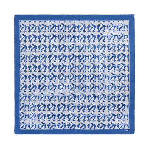 Blue Puzzle Monogram Scarf