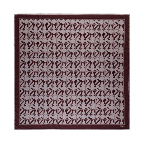 Bordo Puzzle Monogram Eşarp