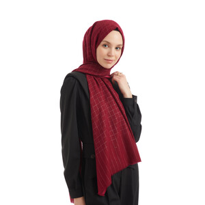 Burgundy Mezzo Hijab - Thumbnail