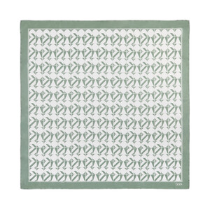 Çağla Yeşili Puzzle Monogram Eşarp - Thumbnail