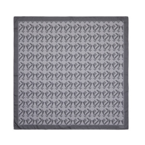 Charcoal Puzzle Monogram Scarf - Thumbnail