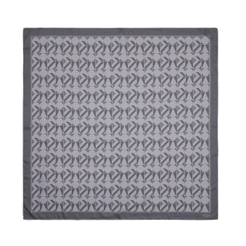 Charcoal Puzzle Monogram Scarf 