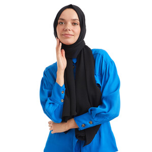 Dolce Black Viscose Hijab - Thumbnail