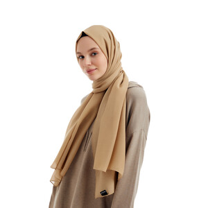 Dolce Dark Chickpea Viscose Hijab - Thumbnail