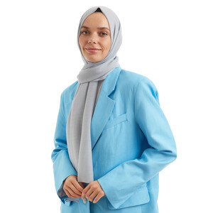 Dolce Silver Viscose Hijab - Thumbnail
