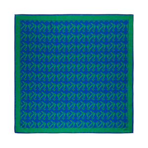 Emerald Green Puzzle Monogram Scarf - Thumbnail