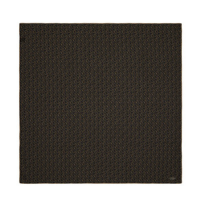 Gold Black Composite Pattern Cotton Scarf - Thumbnail
