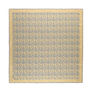 Gold Puzzle Monogram Eşarp - Thumbnail