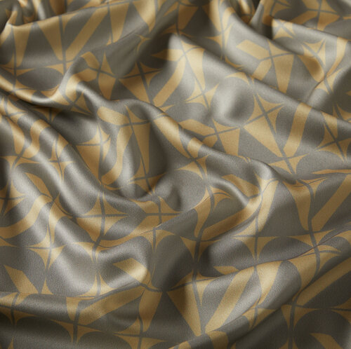 Gold Puzzle Monogram Scarf