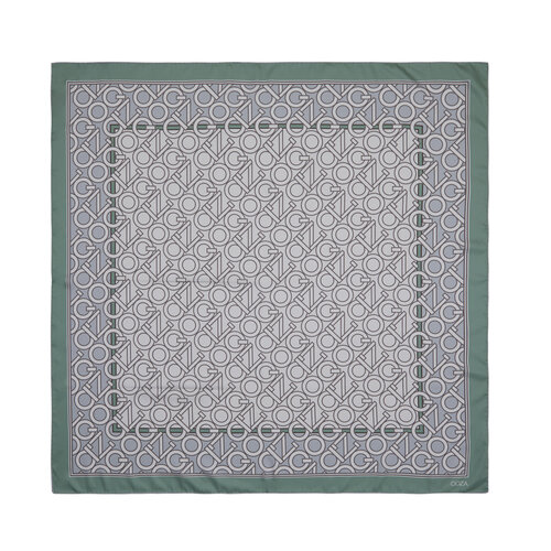 Green Cream Style Monogram Scarf