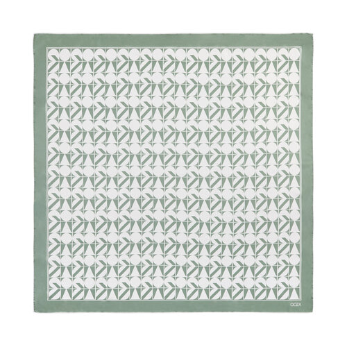 Green Puzzle Monogram Scarf