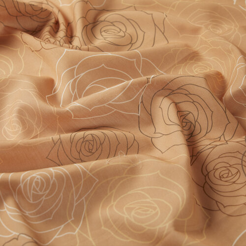  Honey Foam Rose Bouquet Cotton Scarf