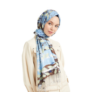 Indigo Sunset Modal Silk Hijab - Thumbnail