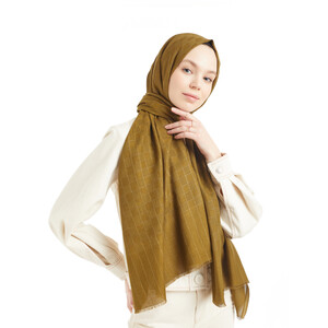 Khaki Green Mezzo Hijab - Thumbnail