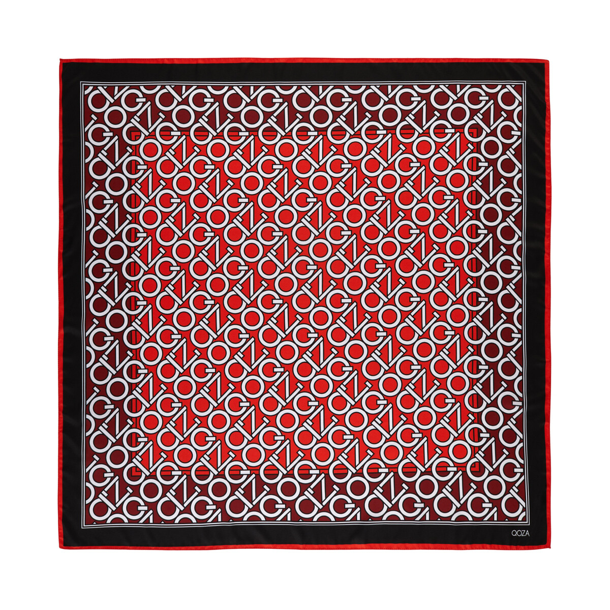 Kırmızı Siyah Style Monogram Eşarp