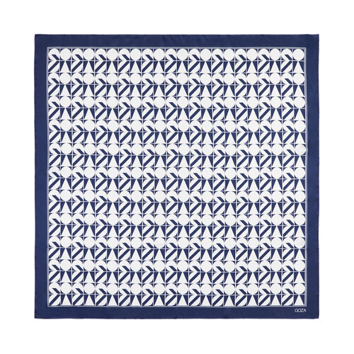 Lacivert Puzzle Monogram Eşarp