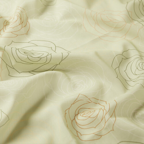 Light Menthol Rose Bouquet Cotton Scarf