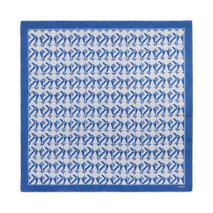 Mavi Puzzle Monogram Eşarp - Thumbnail