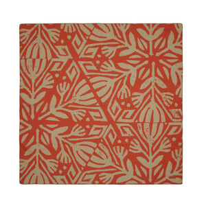 Mink Orange Ethnic Pattern Cotton Scarf - Thumbnail
