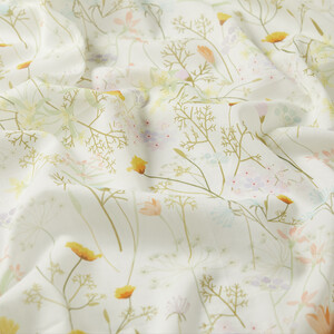 Mint Green Wildflowers Cotton Scarf - Thumbnail