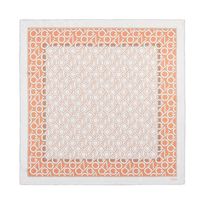 Orange Cream Style Monogram Scarf - Thumbnail