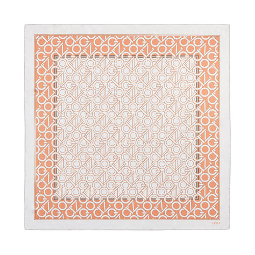 Orange Cream Style Monogram Scarf