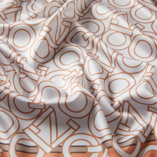 Orange Cream Style Monogram Scarf