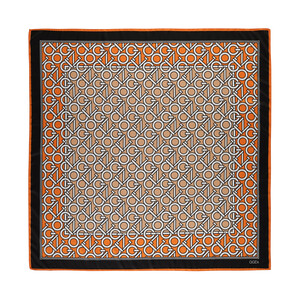 Orange Style Monogram Scarf - Thumbnail