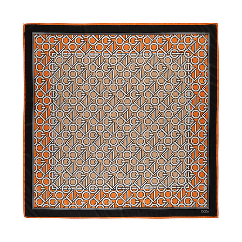 Orange Style Monogram Scarf