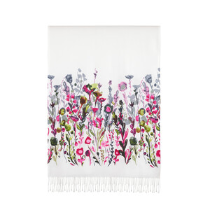 Pearl White Spring Canvas Modal Silk Hijab - Thumbnail