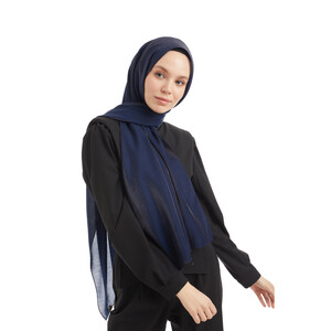 Piu Navy Viscose Hijab - Thumbnail