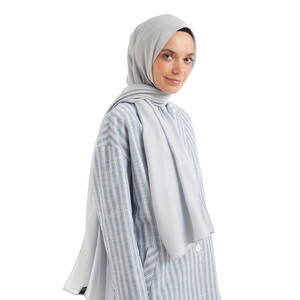 Piu Silver Viscose Hijab - Thumbnail