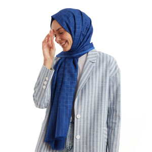 Sax Blue Mezzo Hijab - Thumbnail
