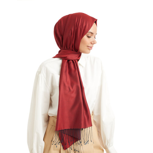 Solid Burgundy Modal Silk Hijab