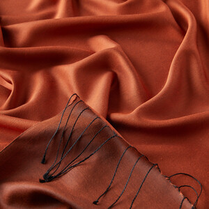 Solid Copper Modal Silk Hijab - Thumbnail