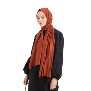 Solid Copper Modal Silk Hijab - Thumbnail