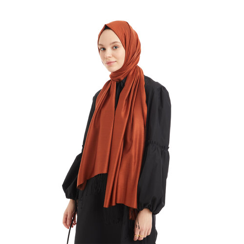 Solid Copper Modal Silk Hijab