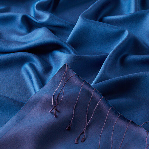 Solid Dark Blue Modal Silk Hijab