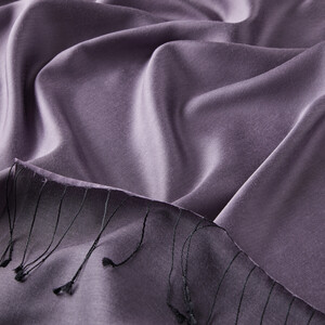 Solid Fig Purple Modal Silk Hijab - Thumbnail